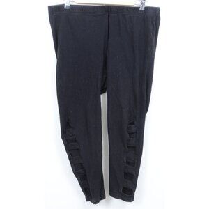 Torrid PLUS Size 2X Side Cutout Cotton Black Legging Athleisure Workout Pant